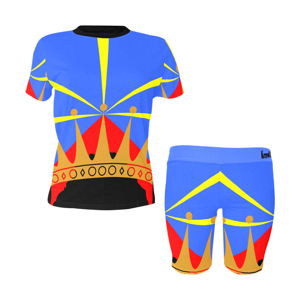 Ensemble t-shirt et short cycliste Queen Afro | RÉNYON V2