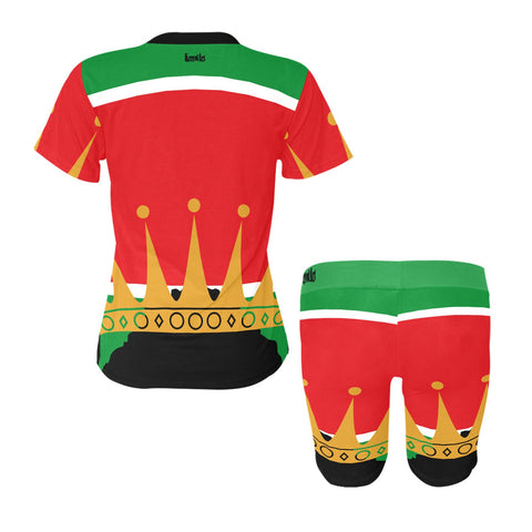 Ensemble t-shirt et short cycliste Queen Afro | GWADA V2