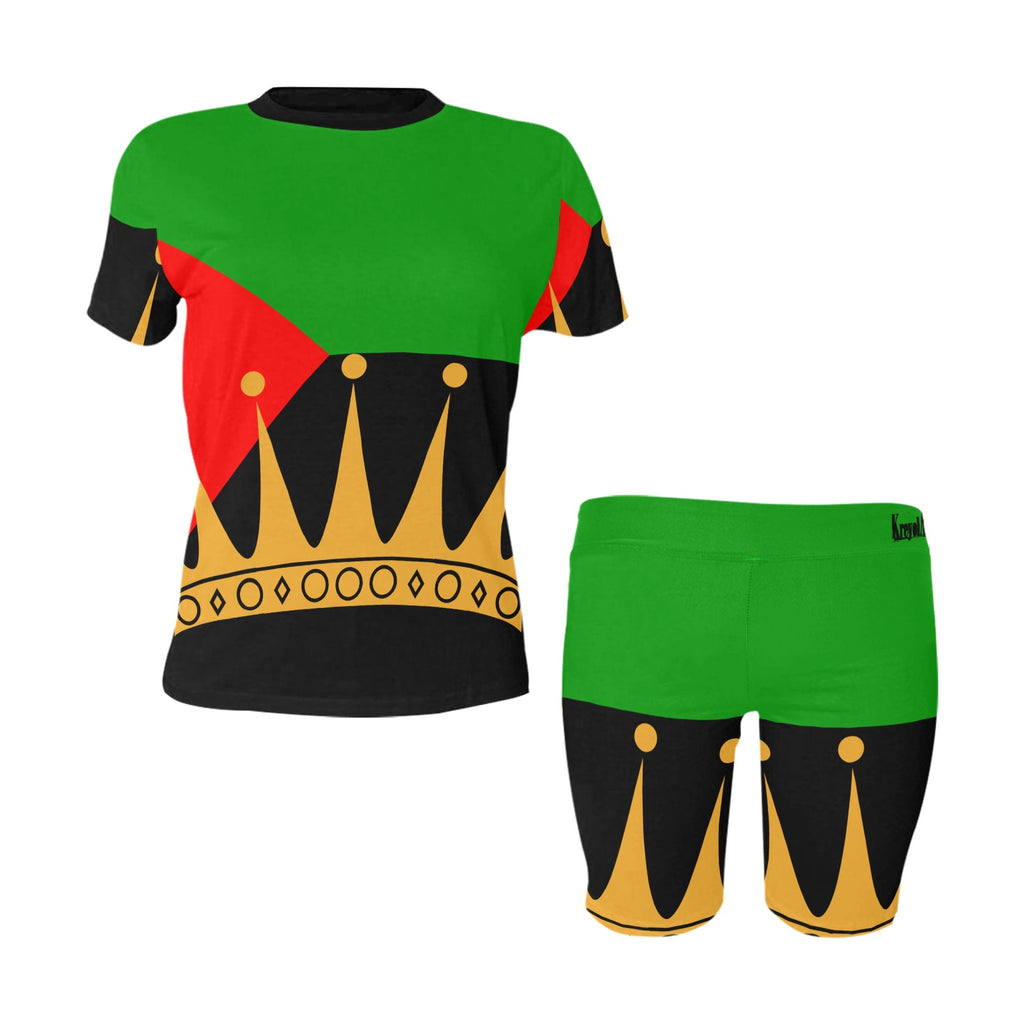 Ensemble t-shirt et short cycliste Queen Afro | MADA V2