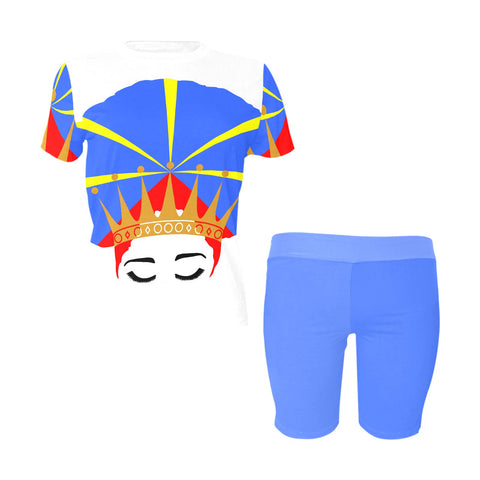 Ensemble t-shirt et short cycliste Queen Afro | RÉNYON