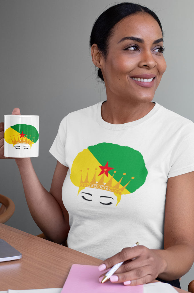 T-shirt + Mug Queen Afro Guyane