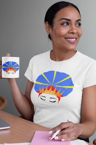 T-shirt + Mug Queen Afro Réunion