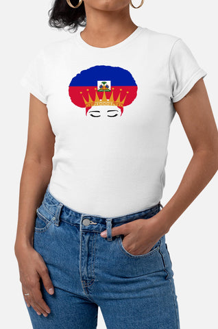 T-shirt Femme Queen Afro Haïti