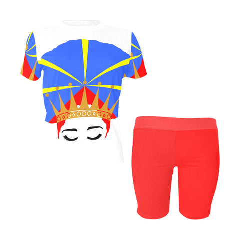 Ensemble t-shirt et short cycliste Queen Afro | RÉNYON