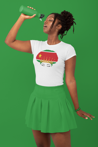 T-shirt Femme Queen Afro Gwada