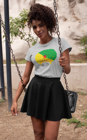 T-shirt Femme Queen Afro Guyane